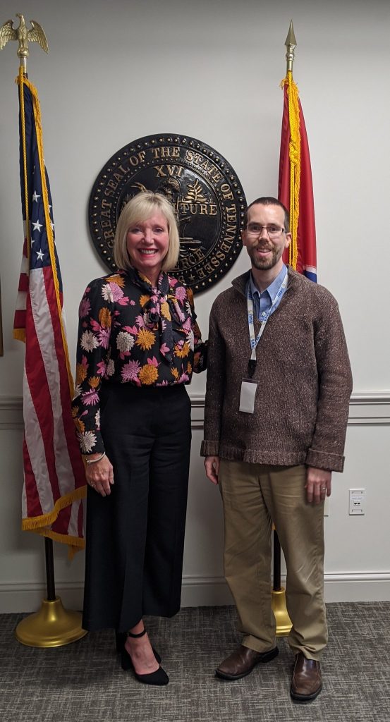 I met with my state representative, Esther Helton. 